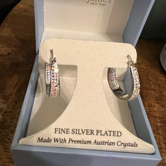 Sofia James Austrian Crystal Hoops. New in box - Picture 3 of 3